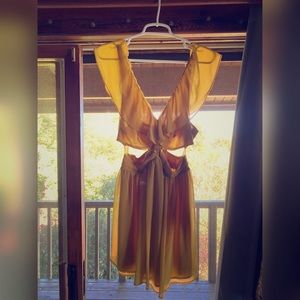KEEPSAKE Gold Cocktail Dress